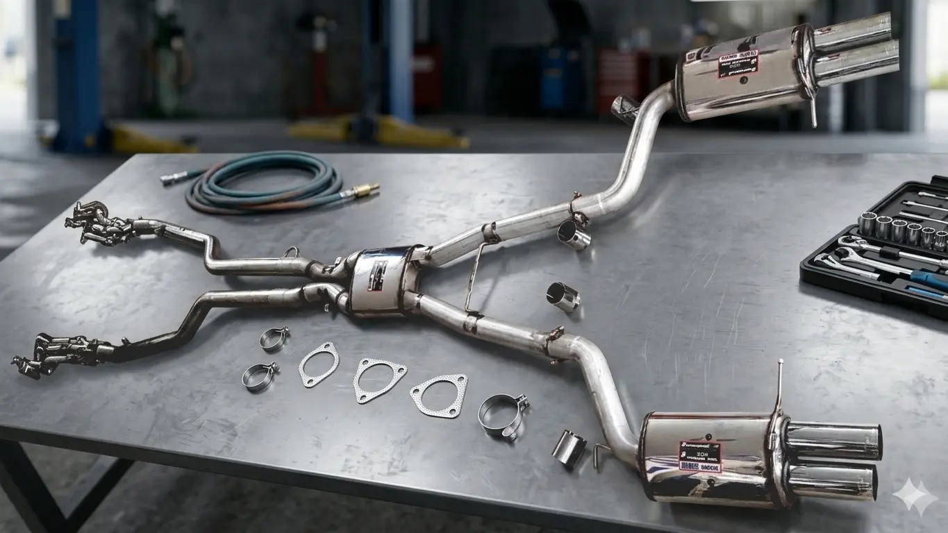 Поставяне на пълна генерация ауспух система – спортен ауспух монтаж Варна