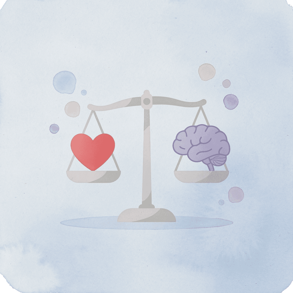 Balance scale representing structured creativity and freedom - 