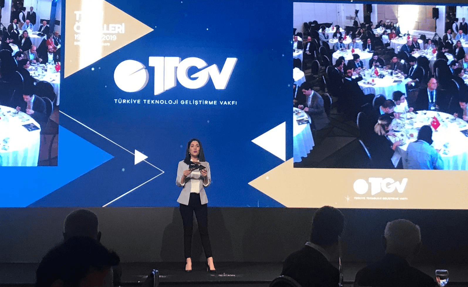 Türkiye Teknoloji geliştirme vakfı etkinliğin sahne fotoğrafı