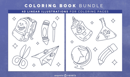 kids coloring book page design