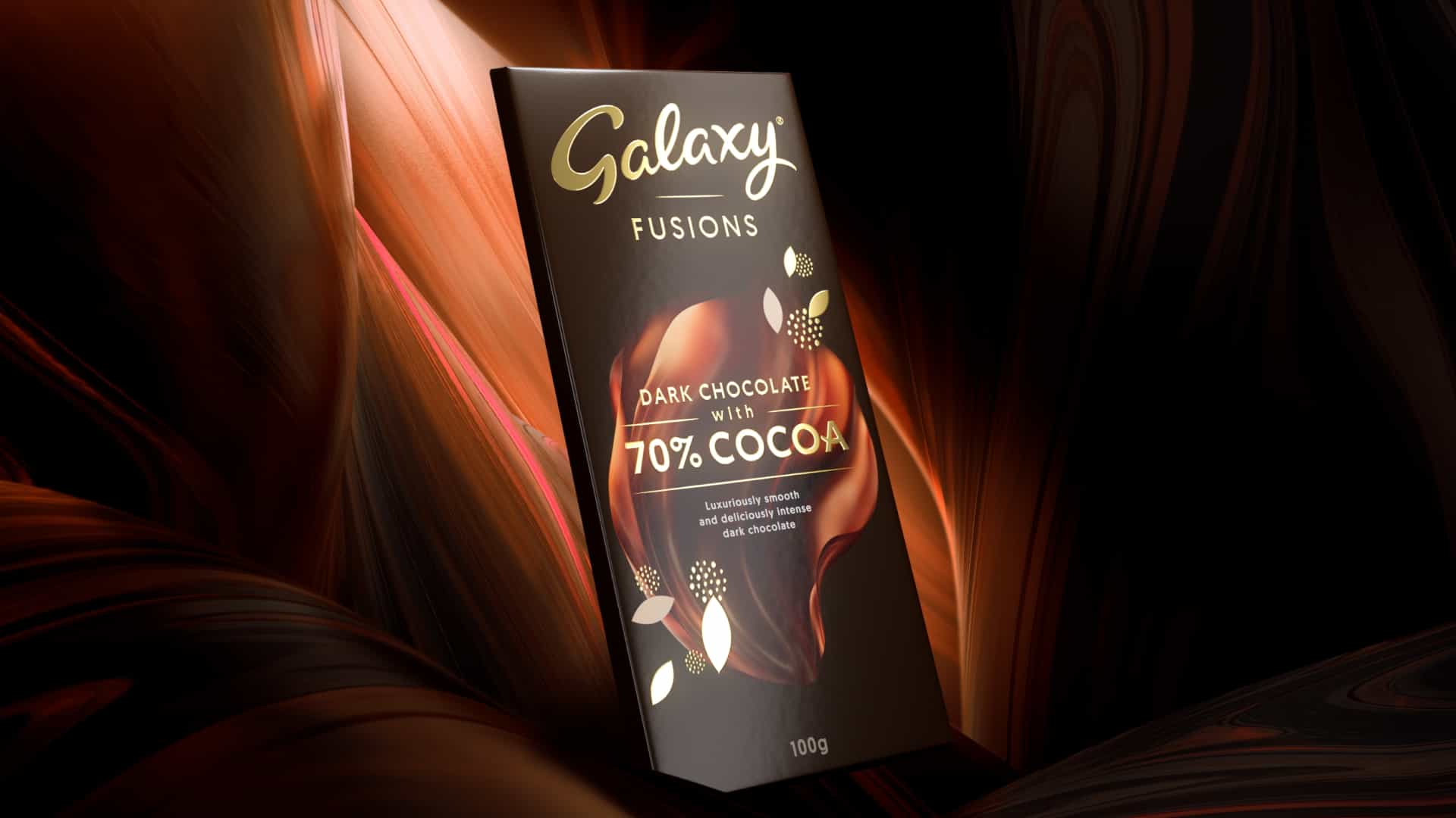 Mainframe product work: Galaxy chocolate bar in a photorealistic appetite-led style for premium confectionery campaigns.