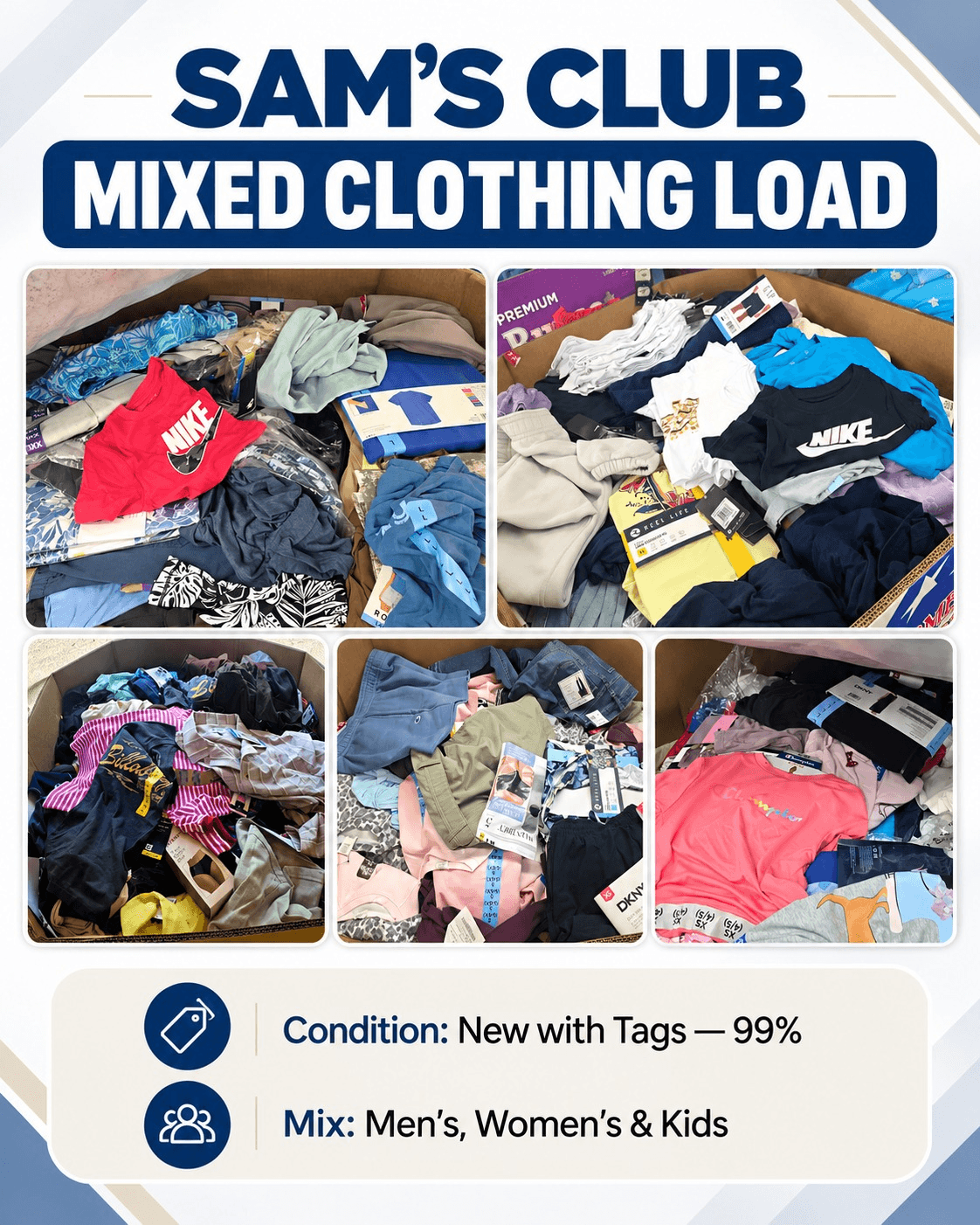 Sam's Club Mixed Clothing Load