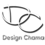 Λογότυπο Design Chama με τα αρχικά DC σε μοντέρνα γραμμή