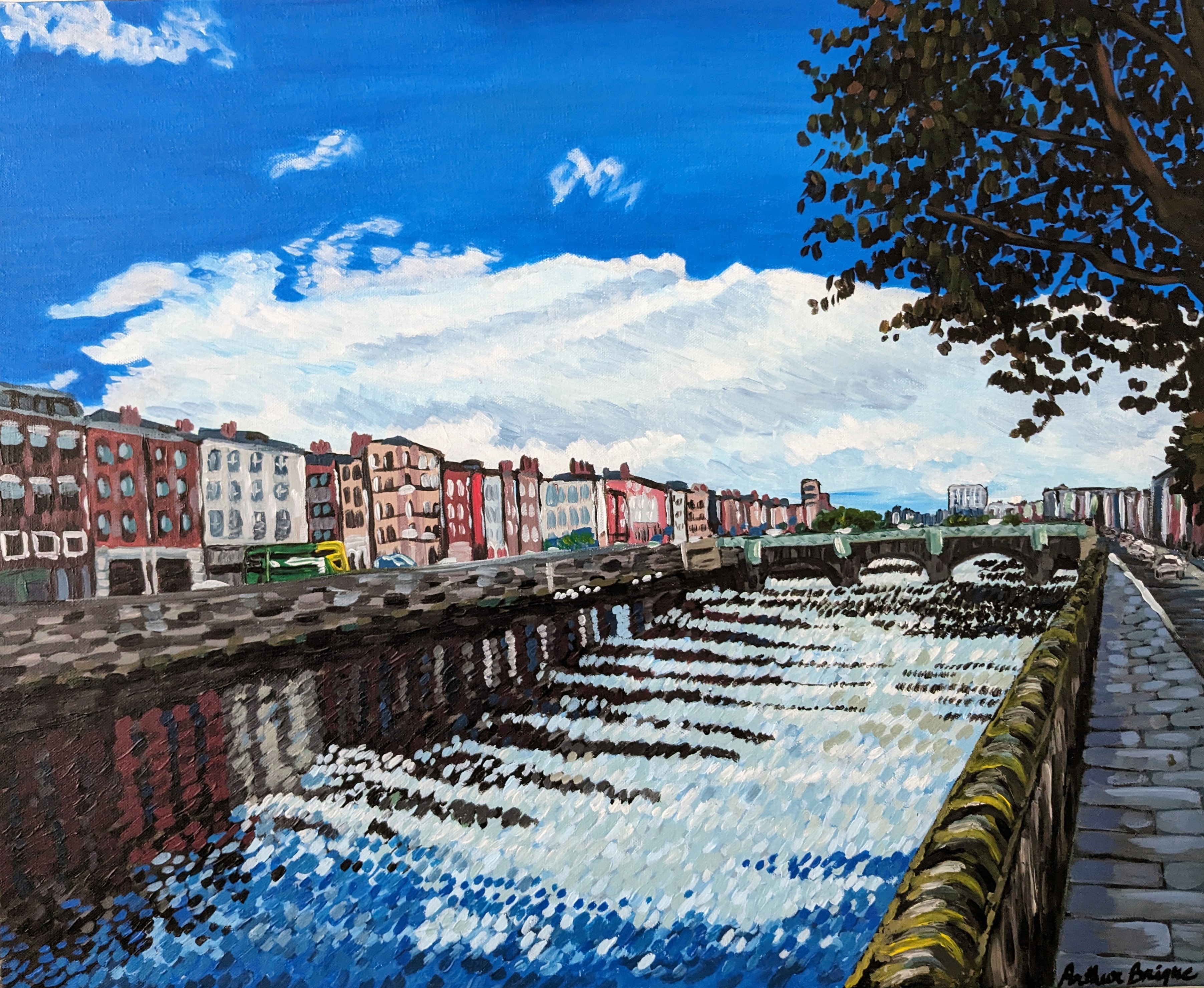Promenade au bord de la Liffey