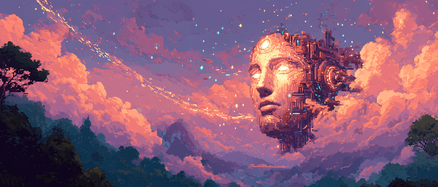 City Pixel background image