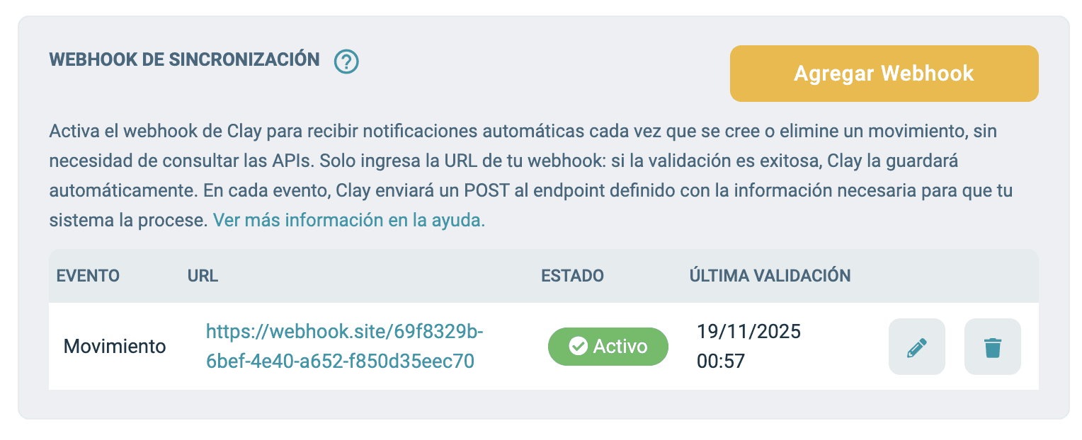 órdenes de compra desde API bancaria