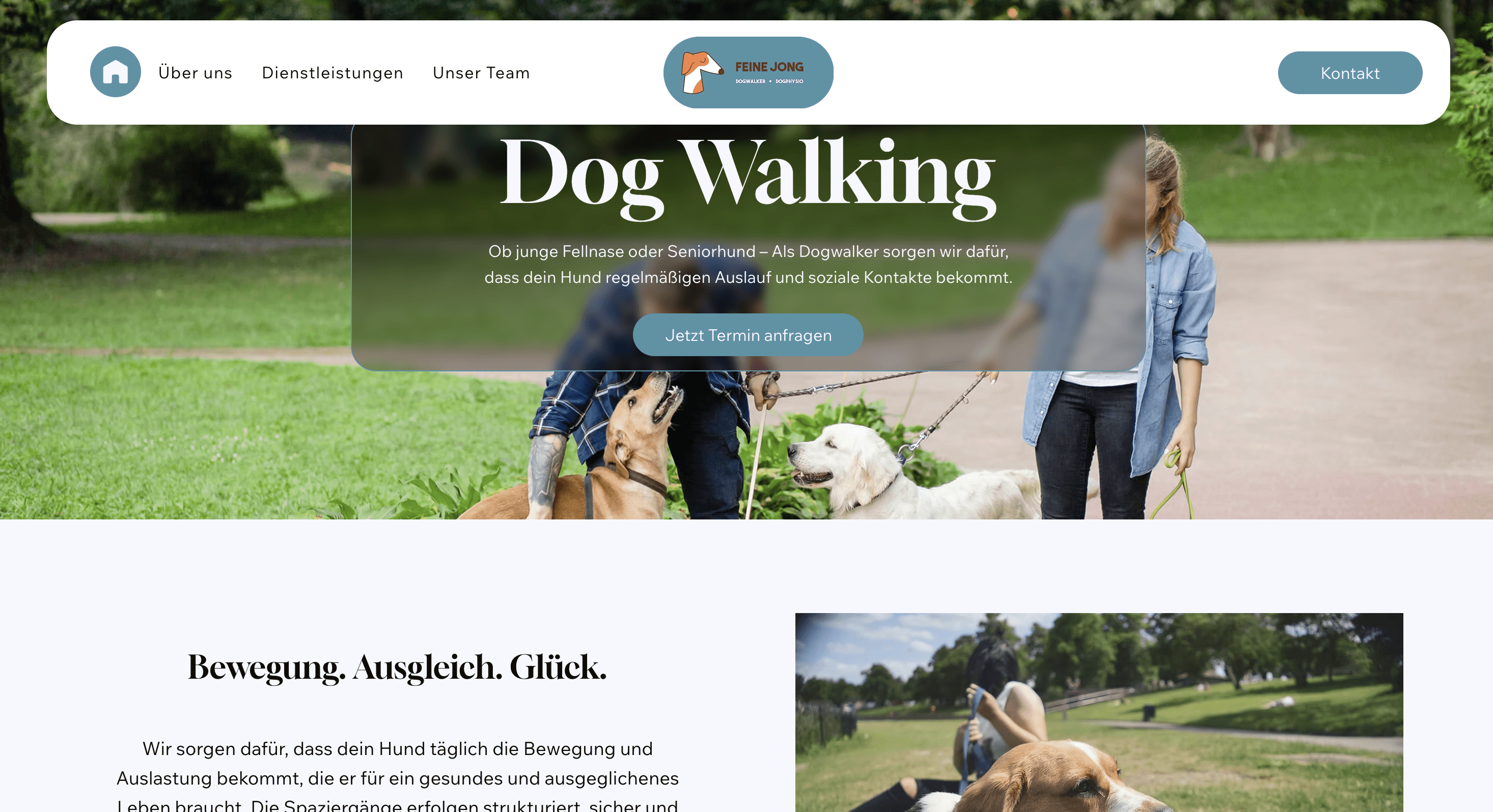 Dog Walking Page