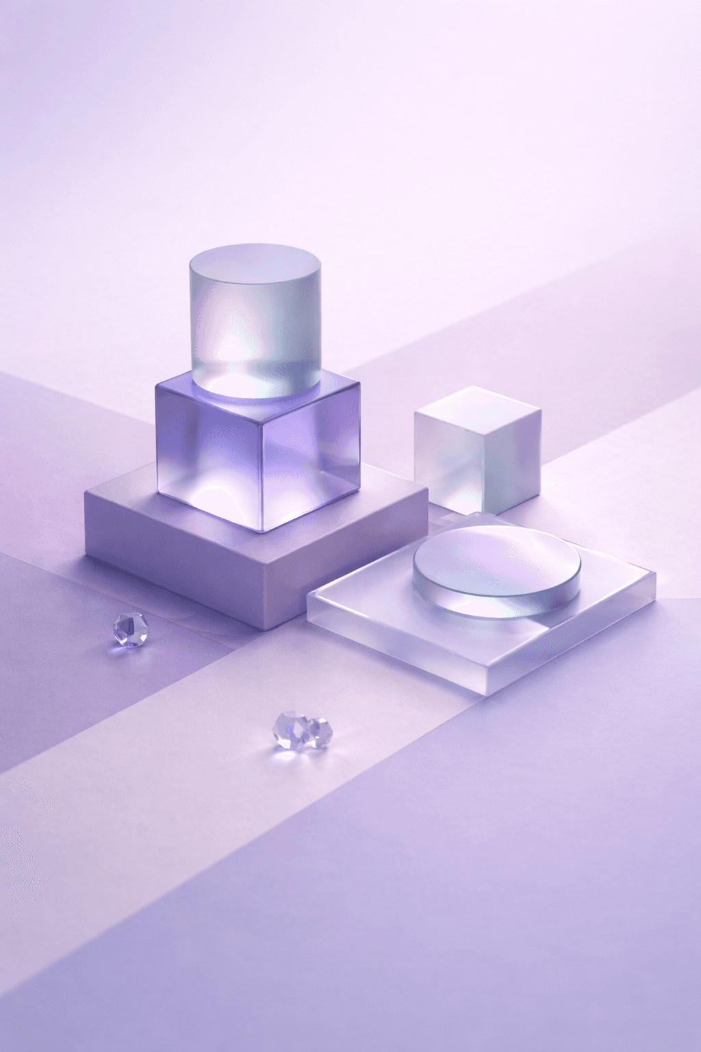 A glass vase sitting on top of a table