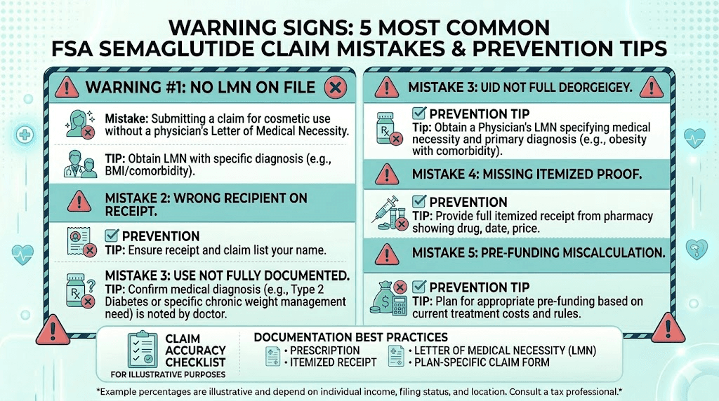 Common FSA semaglutide claim mistakes and how to avoid them