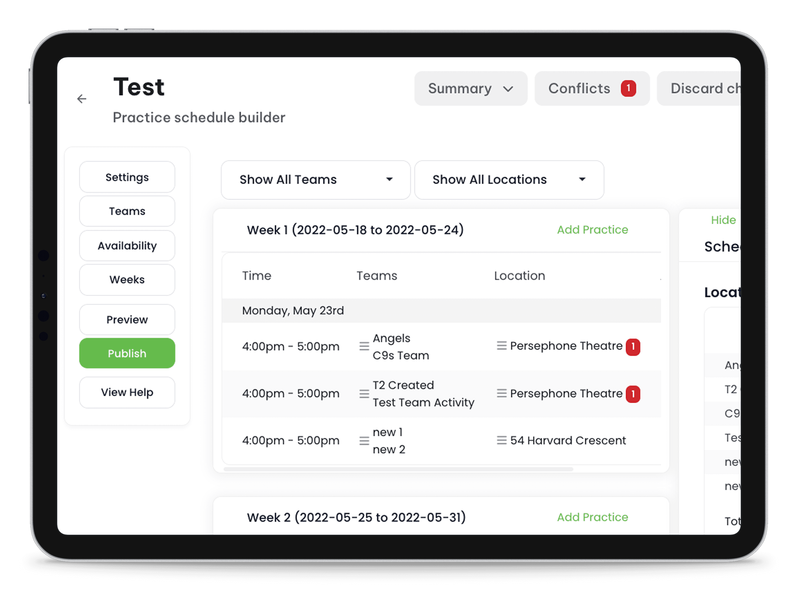 TeamLinkt's Scheduling Conflicts