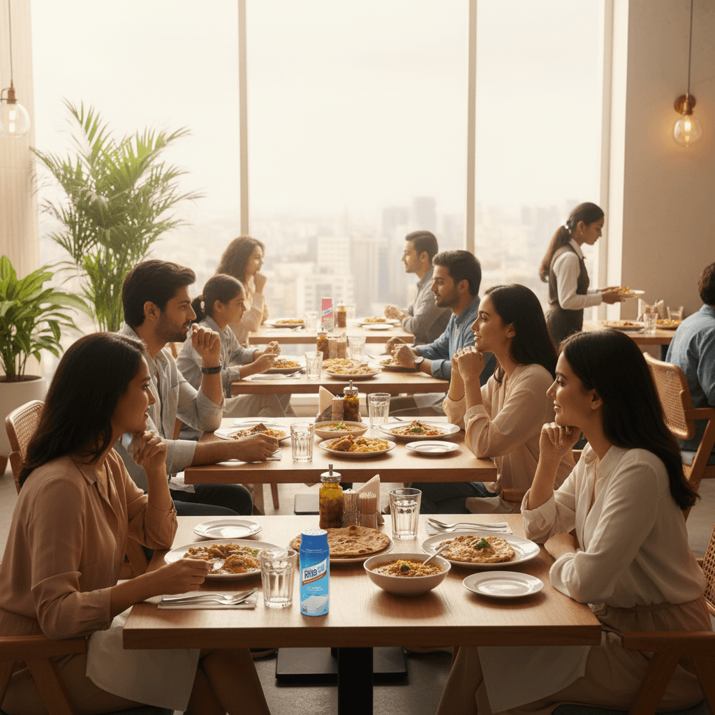 A person stands in a sandstone cave.