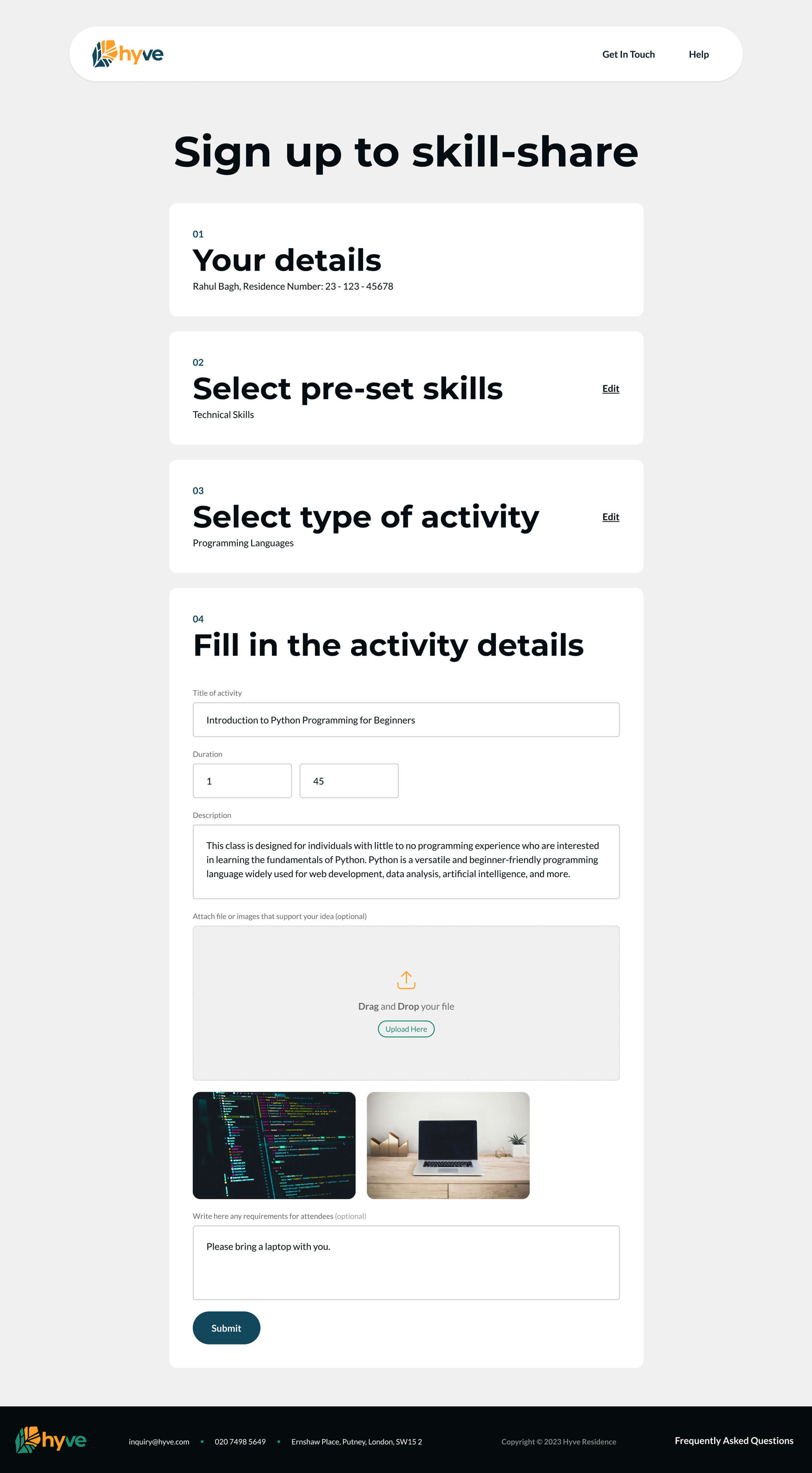 res skill-share form 03