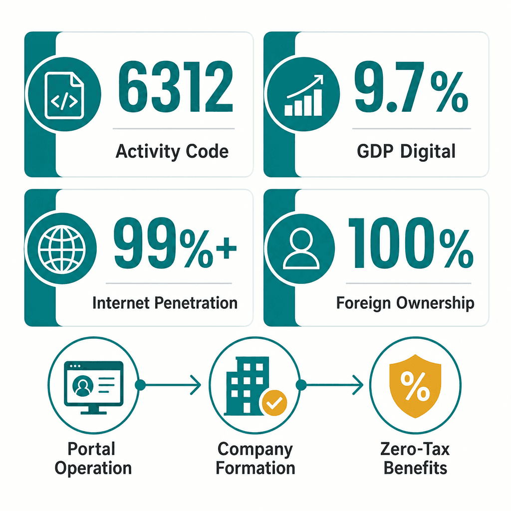 Infographic: Apply for a Web Portal Services Business License in Dubai