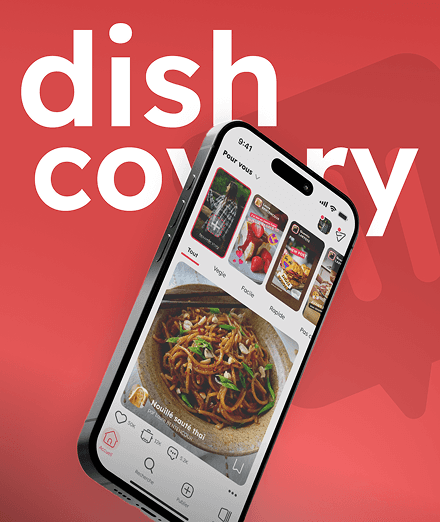 Cover du projet Dishcovery, application sociale dédiée à la cuisine