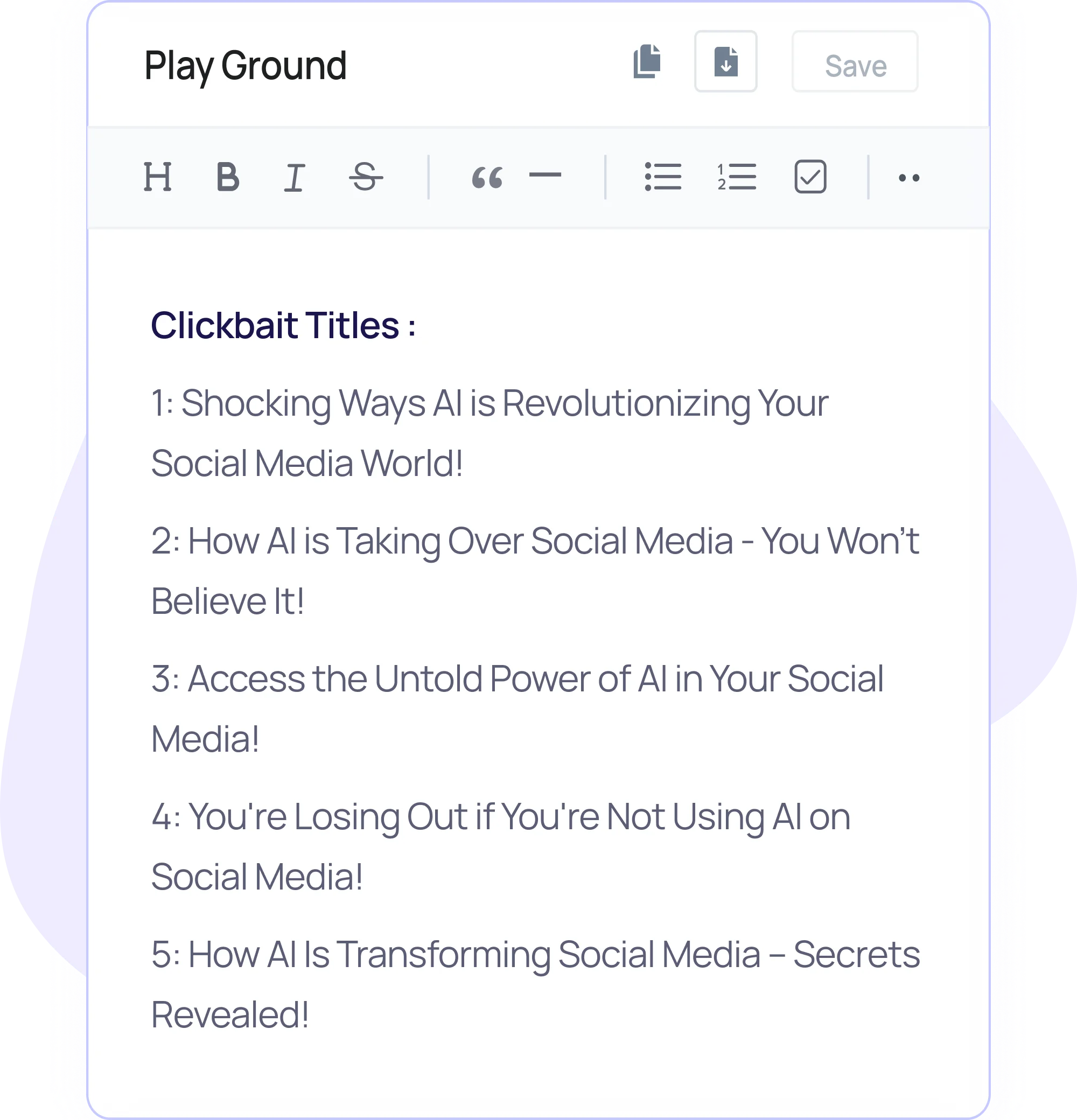 Clickbait Title Generator Step - 3