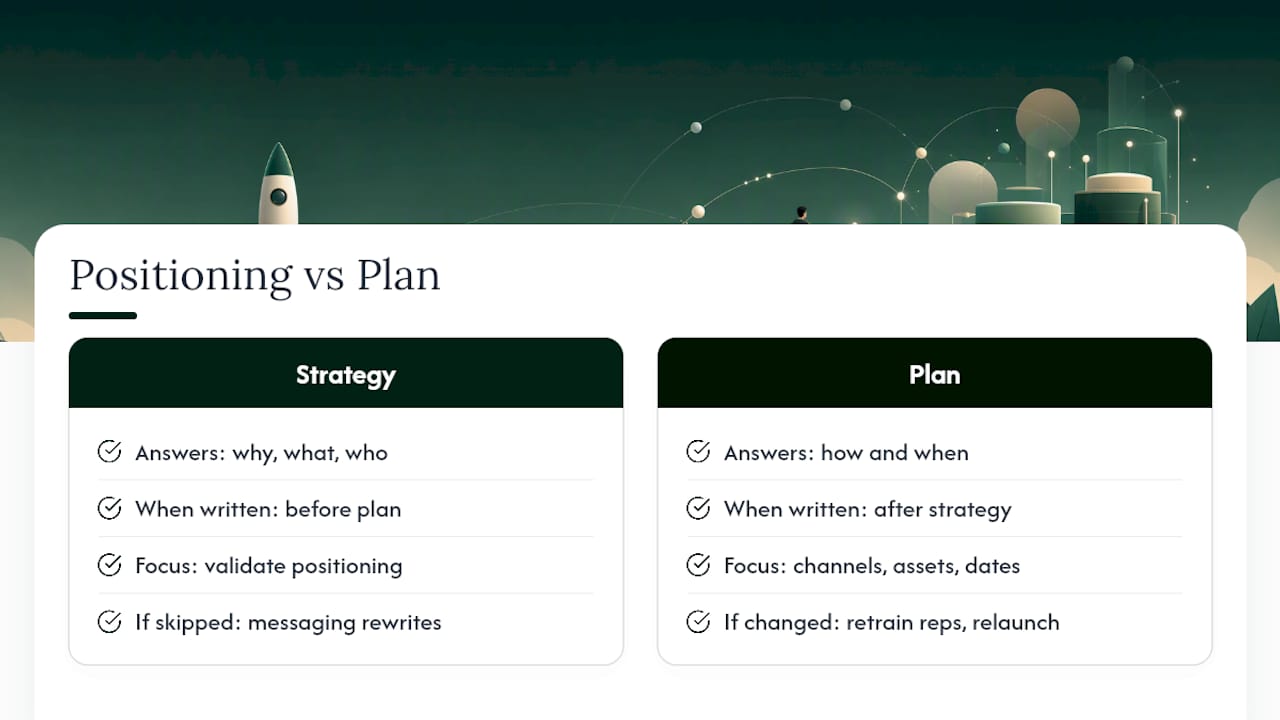 Why Does Positioning Come Before the Plan, Not Inside It? — overview diagram
