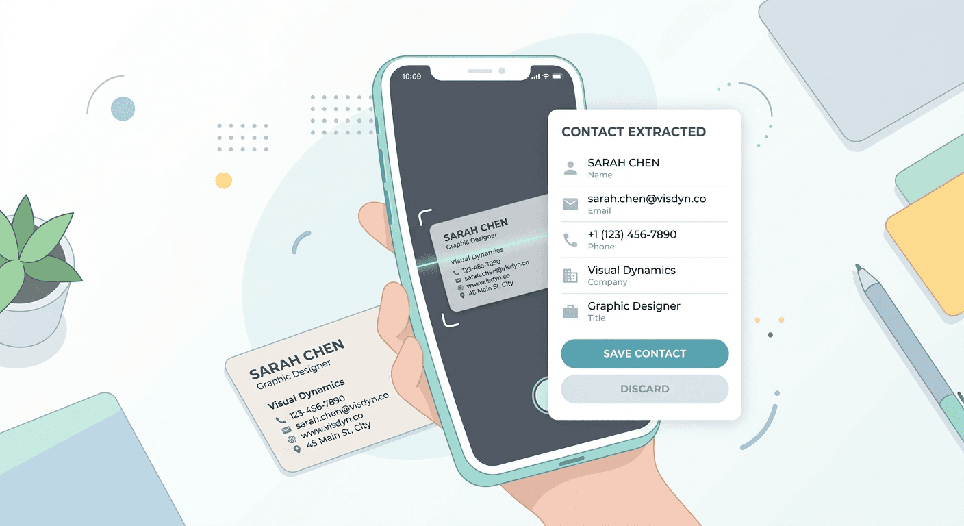 Using Habsy BCM app to scan cards and Lead capture