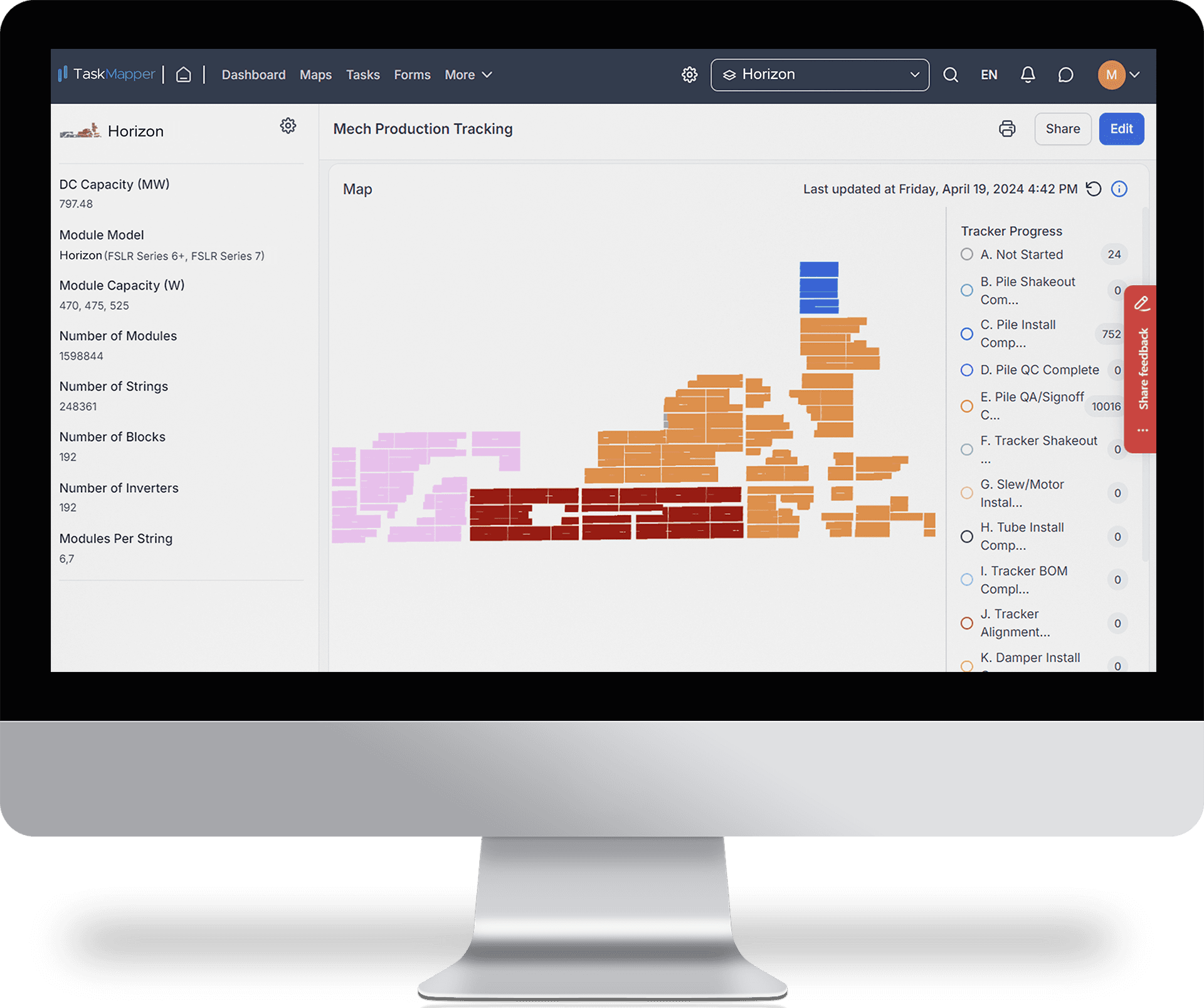 With TaskMapper, transform EPC mechanical activties for large solar energy projects