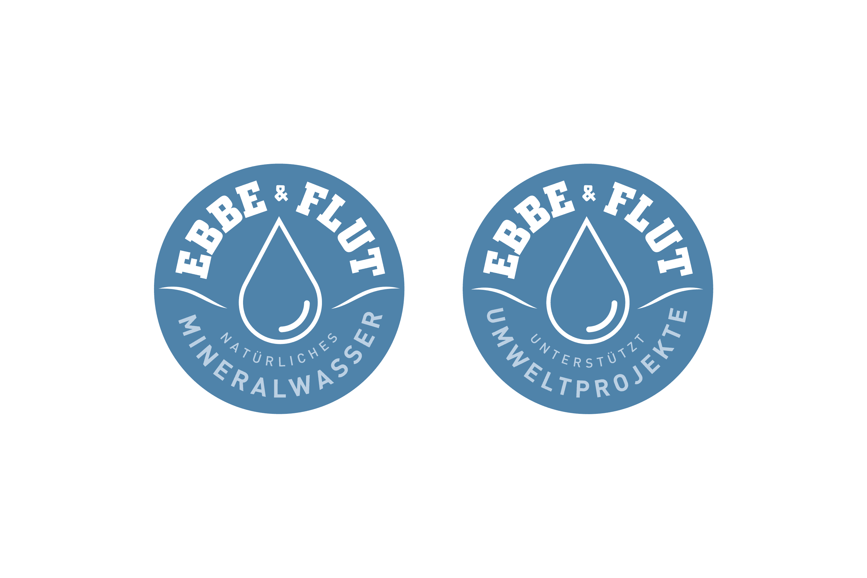 EBBE & FLUT mineral water and environmental projects logos