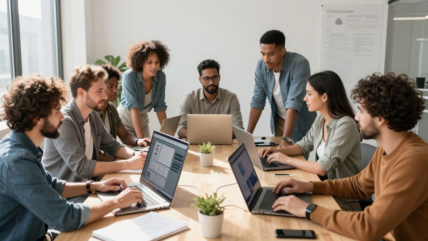 Diverse team designing inclusive user experiences.