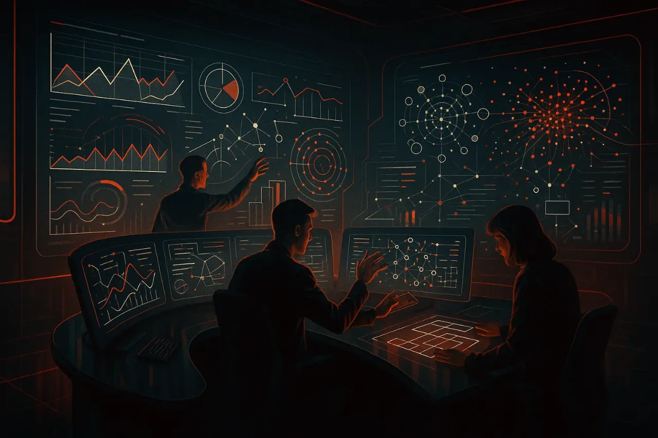 RockN' Socials team strategizing in a digital marketing agency dashboard.
