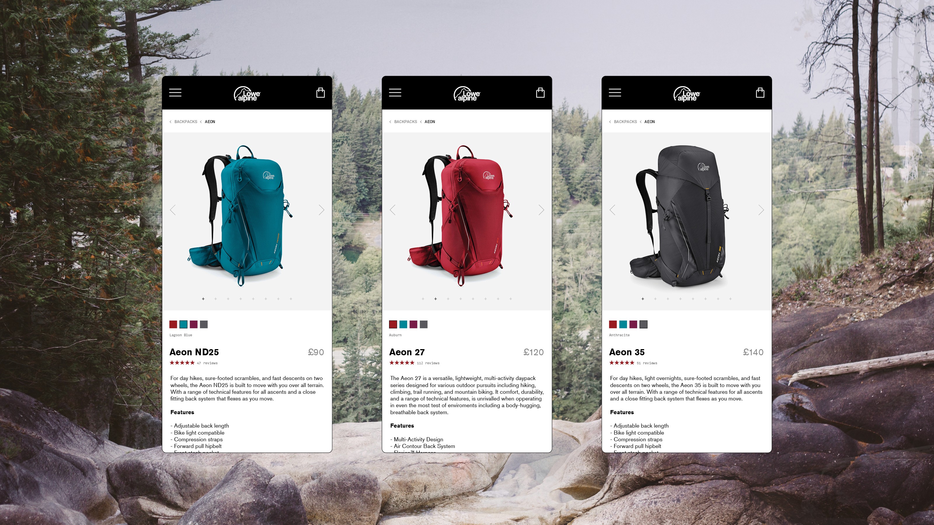 Lowe Alpine Aeon E-Commerce Listing