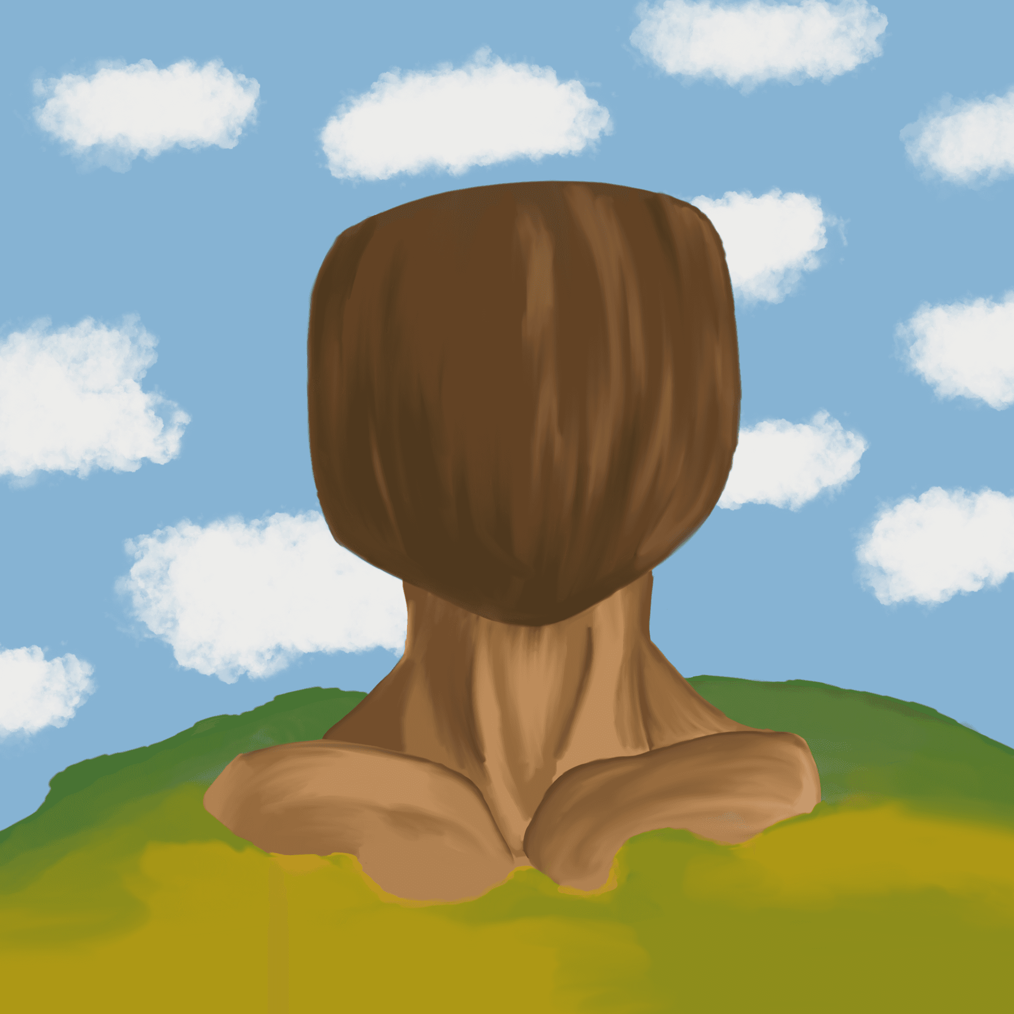 speaker with a half white half green background