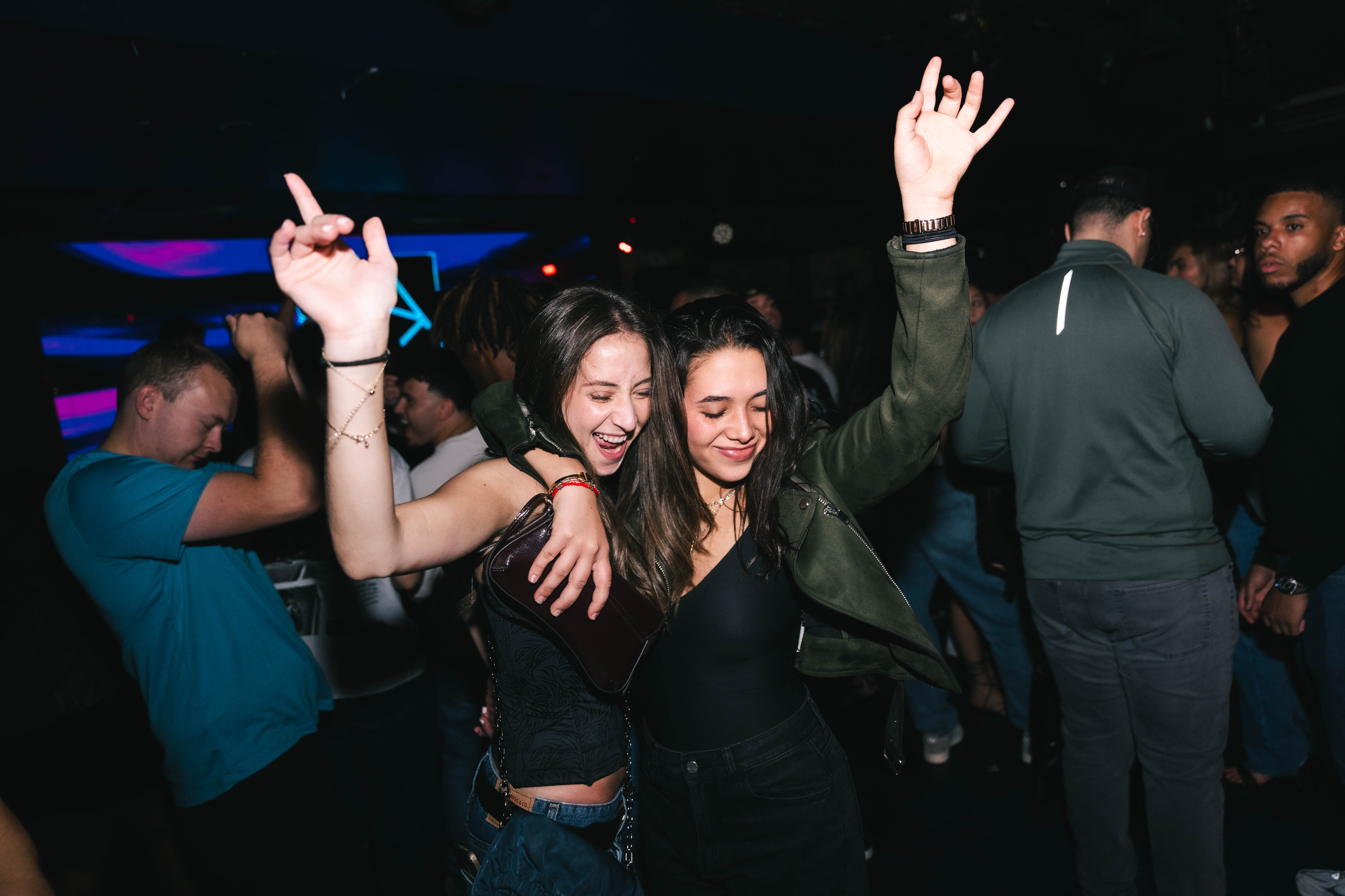 Group of men surfing