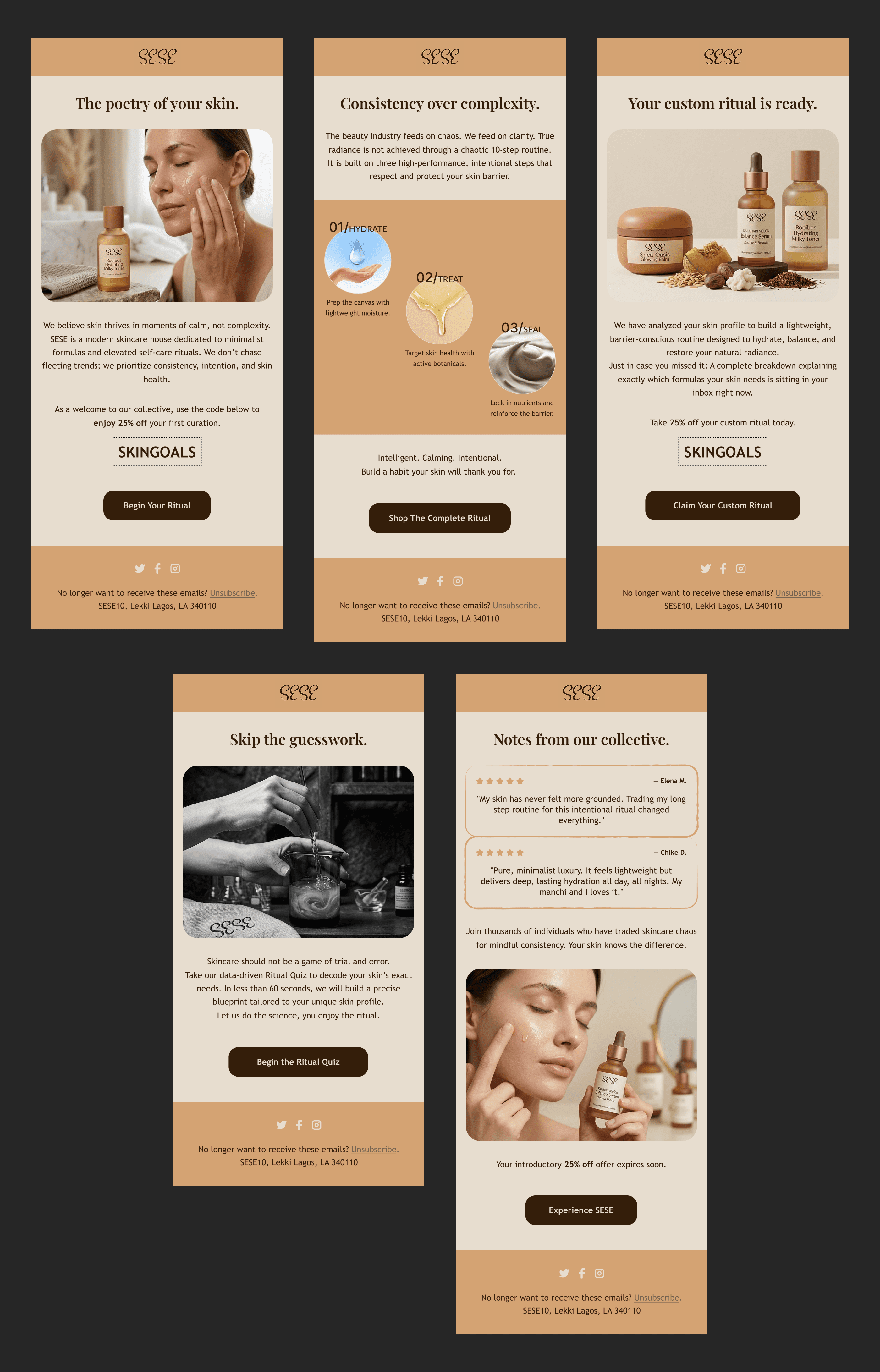 Welcome Email Snapshots (Mobile)