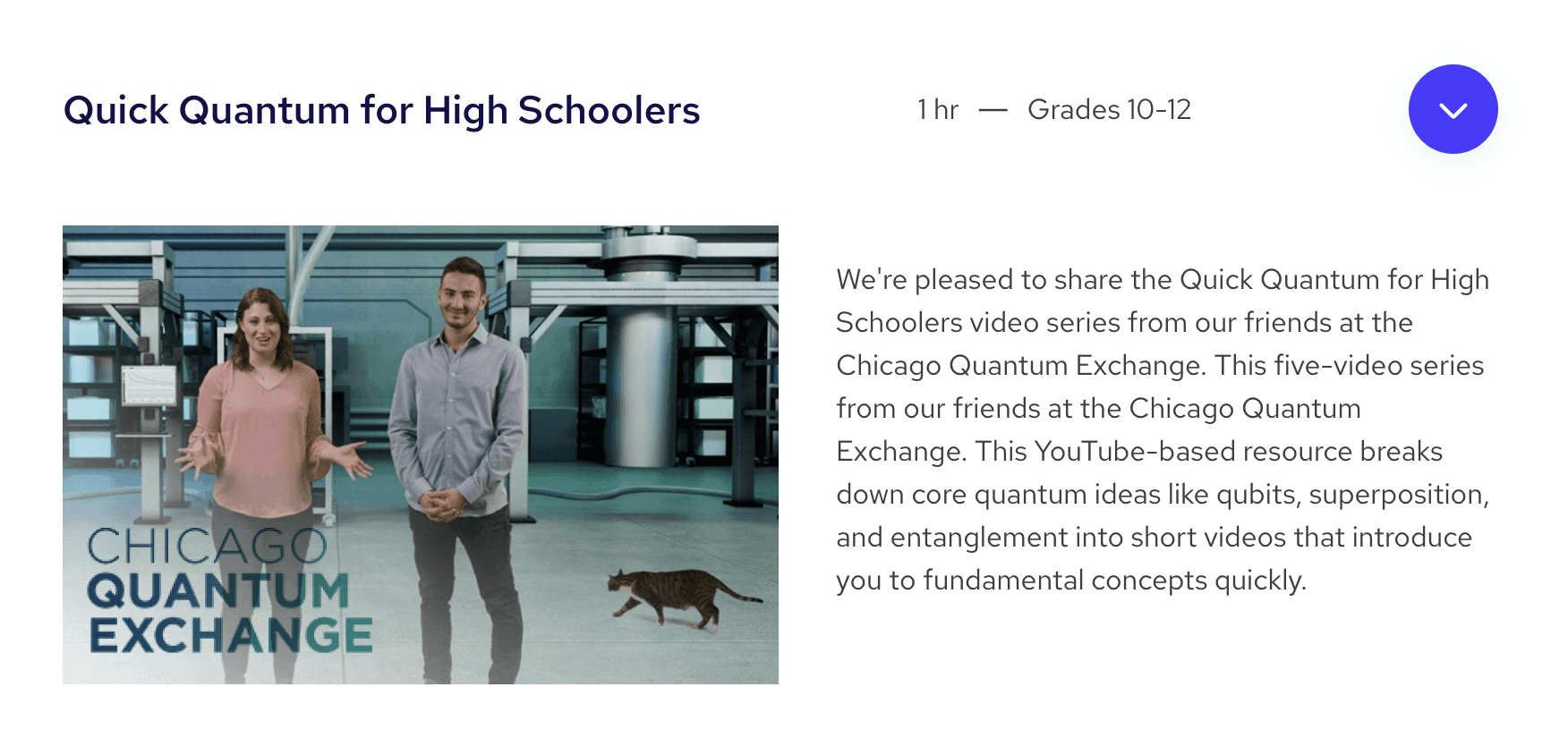 Cover photo for learning module explaining Quantum ideas. 