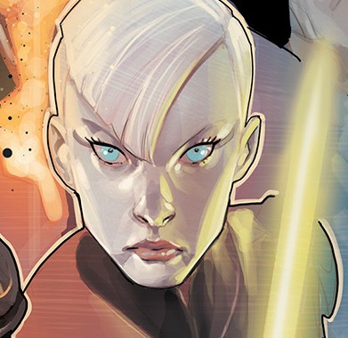 Asajj Ventress as she appears in the novel