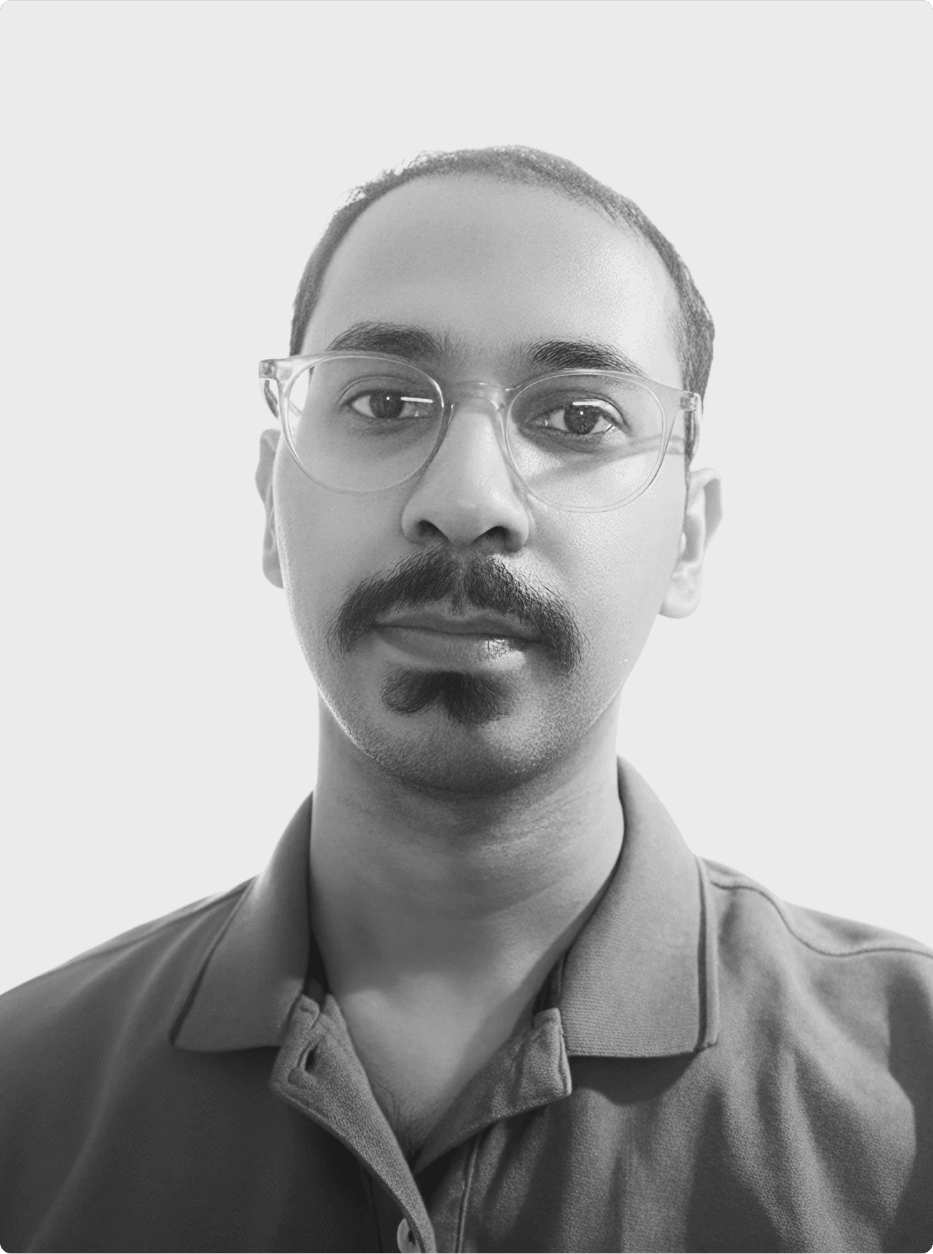 Man on a white background portrait