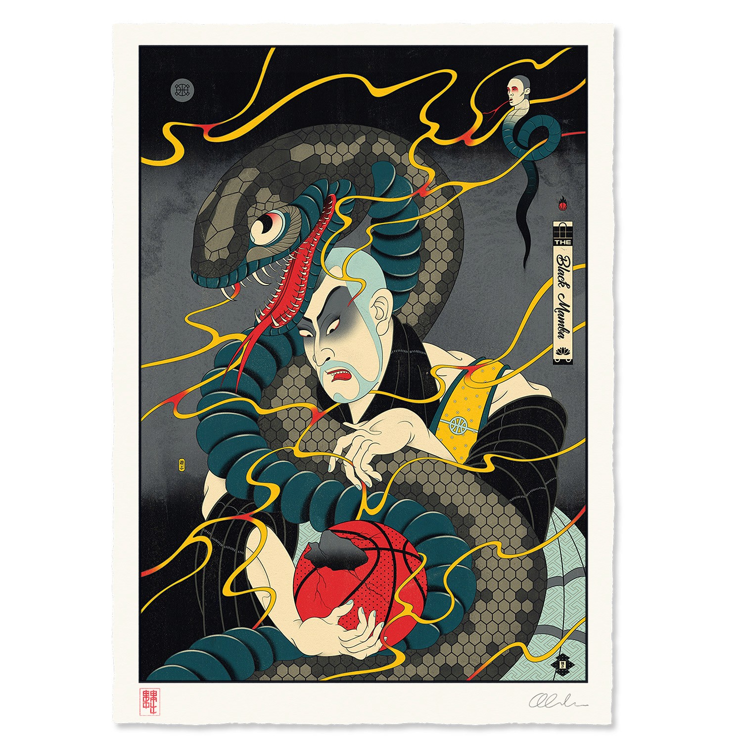 Spirit of the mamba basketball art print Edo Ball