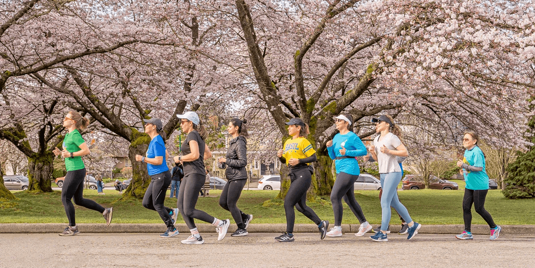 Group photo of all participants jumping together