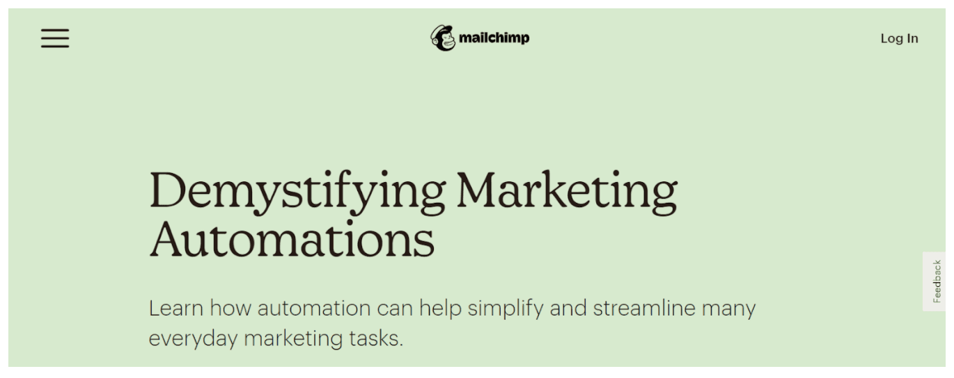 Mailchimp headline