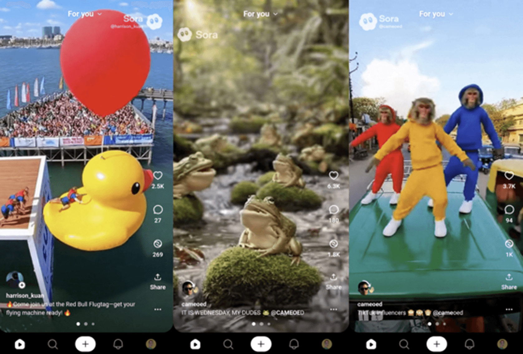 콘텐츠 전용 SNS ‘소라’. 사진 Sora 캡쳐