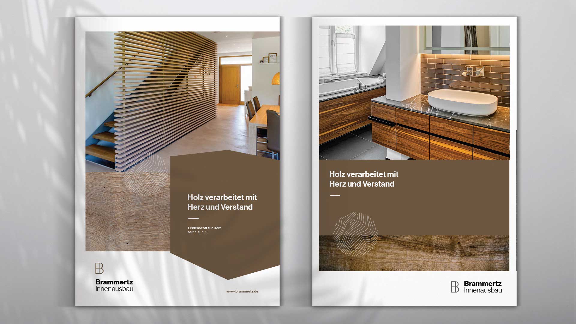 Broschüre für Brammertz – Design trifft Holzhandwerk
