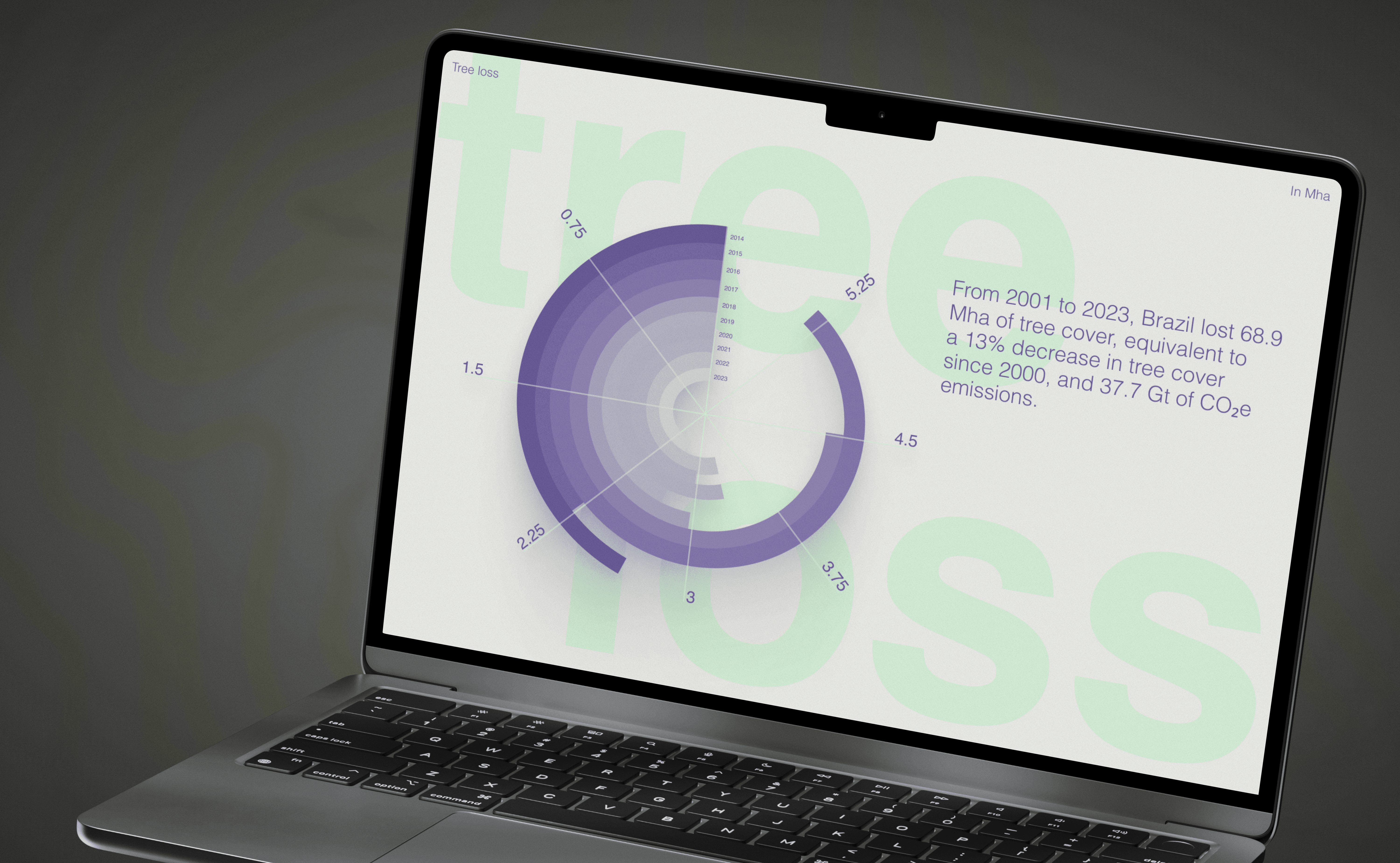 A mockup of an iPhone placed on a chair's back