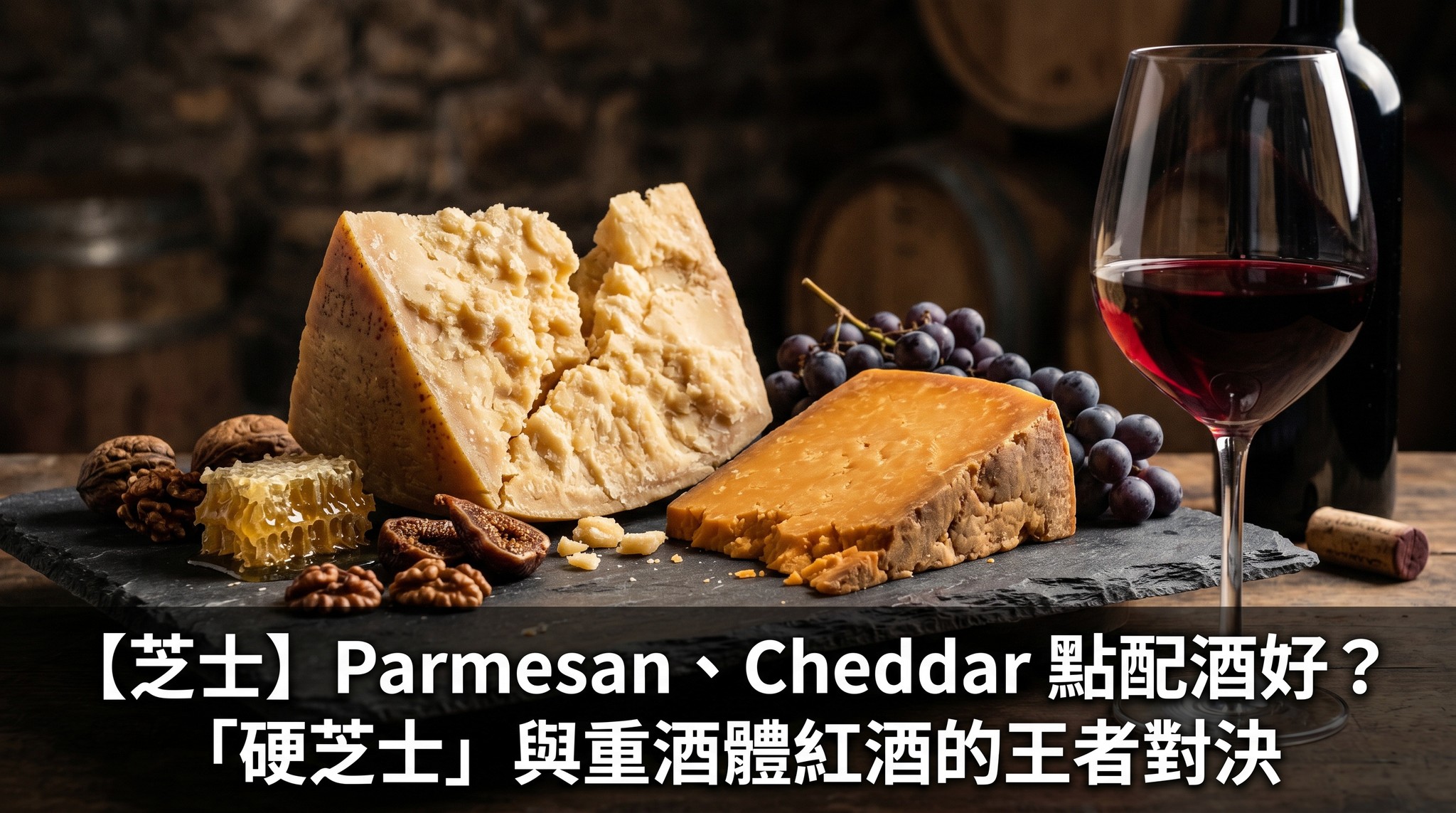 【芝士】Parmesan、Cheddar 點配酒好？「硬芝士」與重酒體紅酒的王者對決