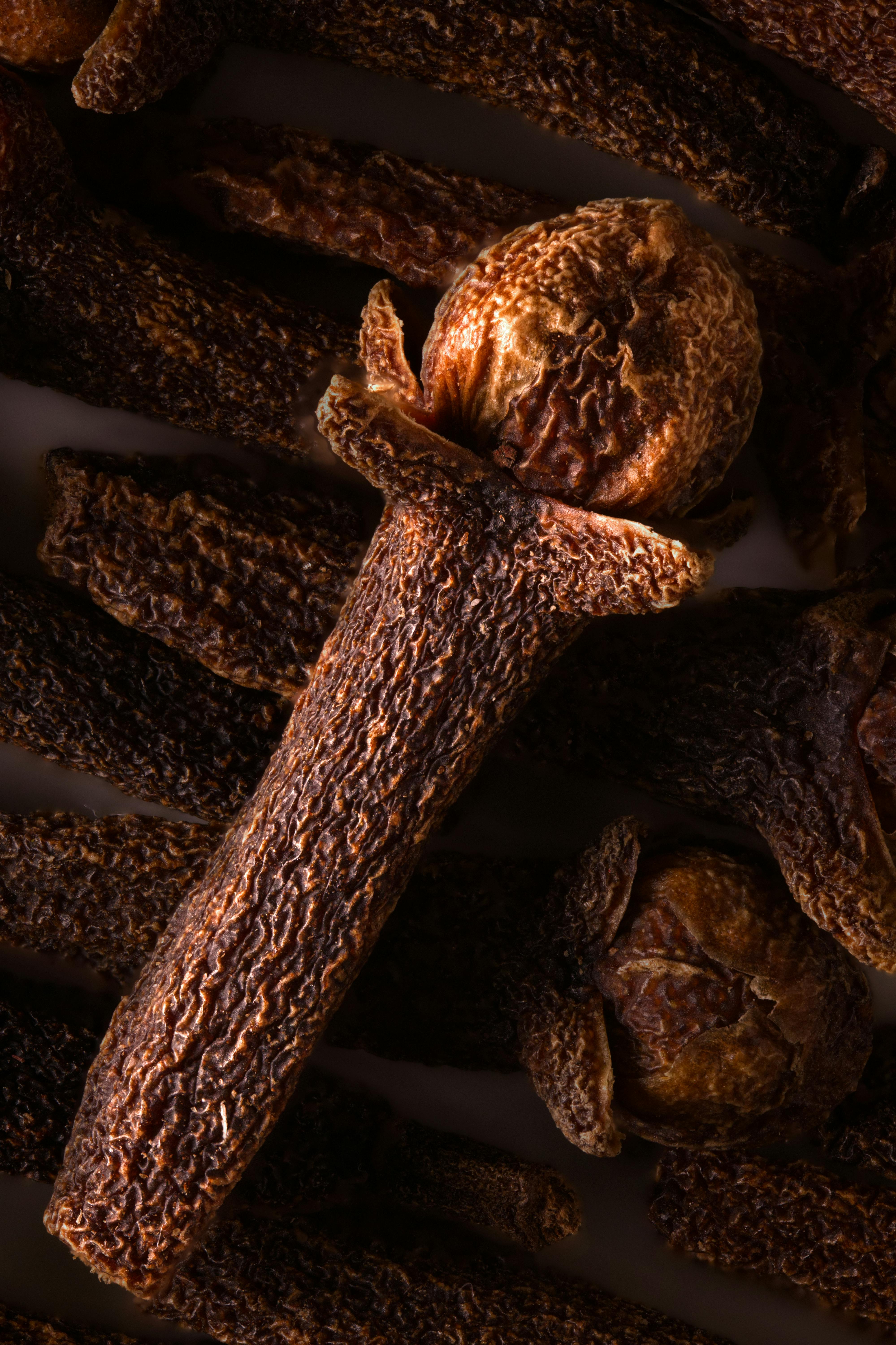 A close up of a clove