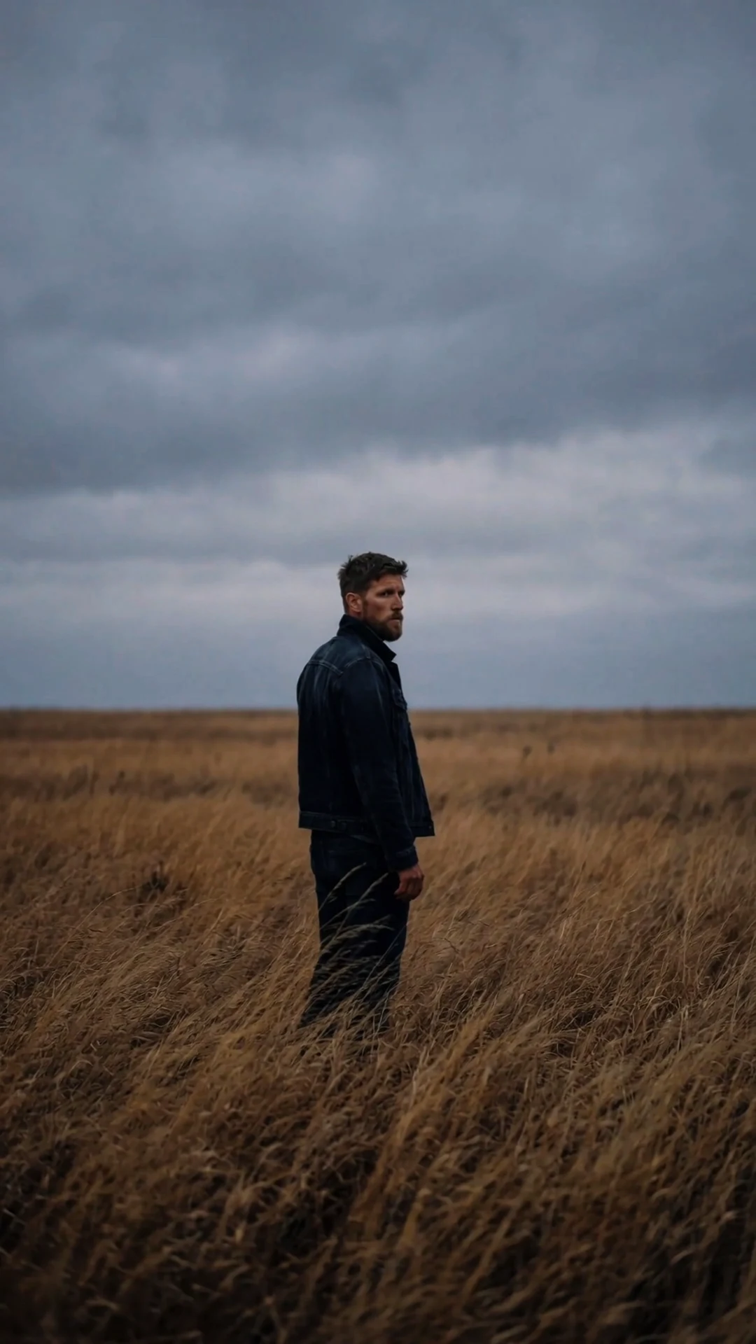 J. Cane walking along a quiet rural road.