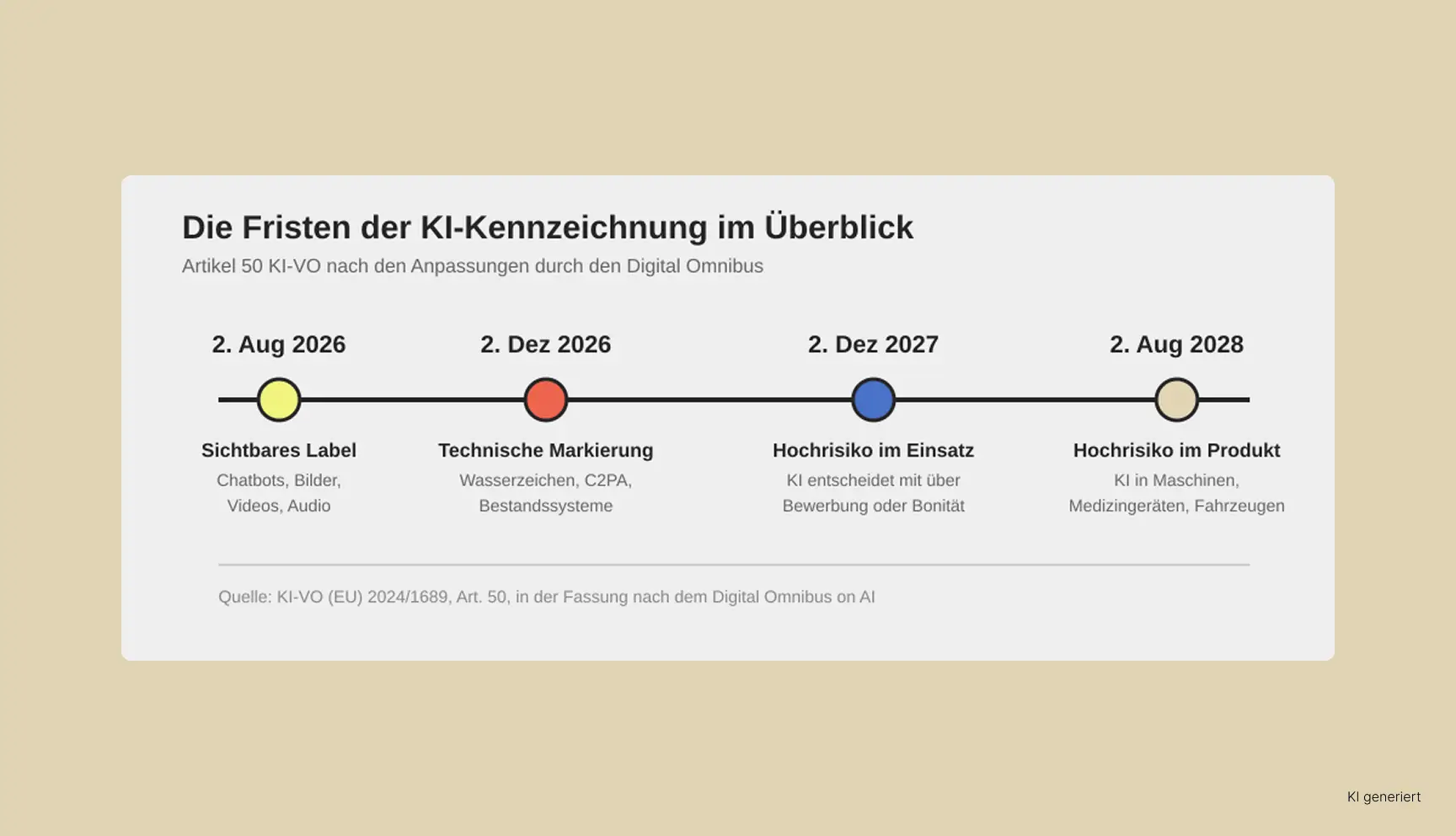 Fristen der KI Kennzeichnung