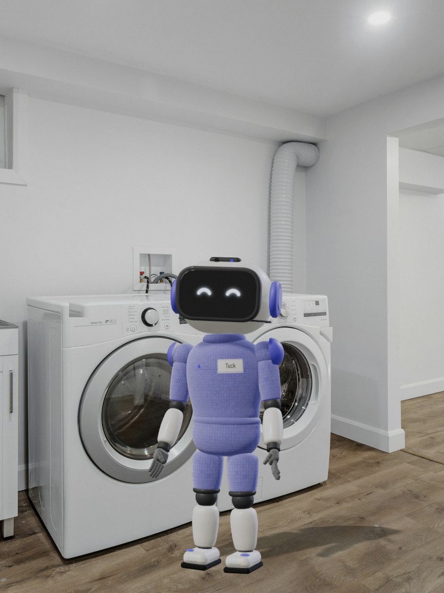 Tuck in a real home: Laundry · two loads folded