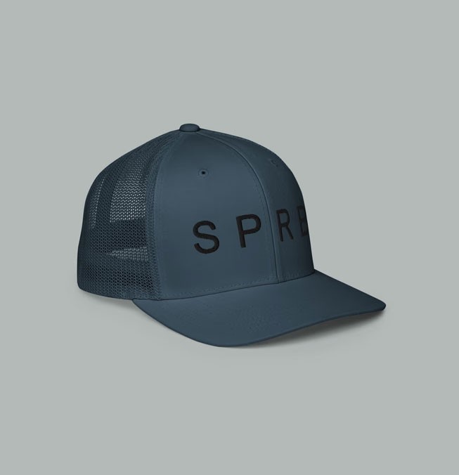 Hat in blue for SPRB with black embroidery