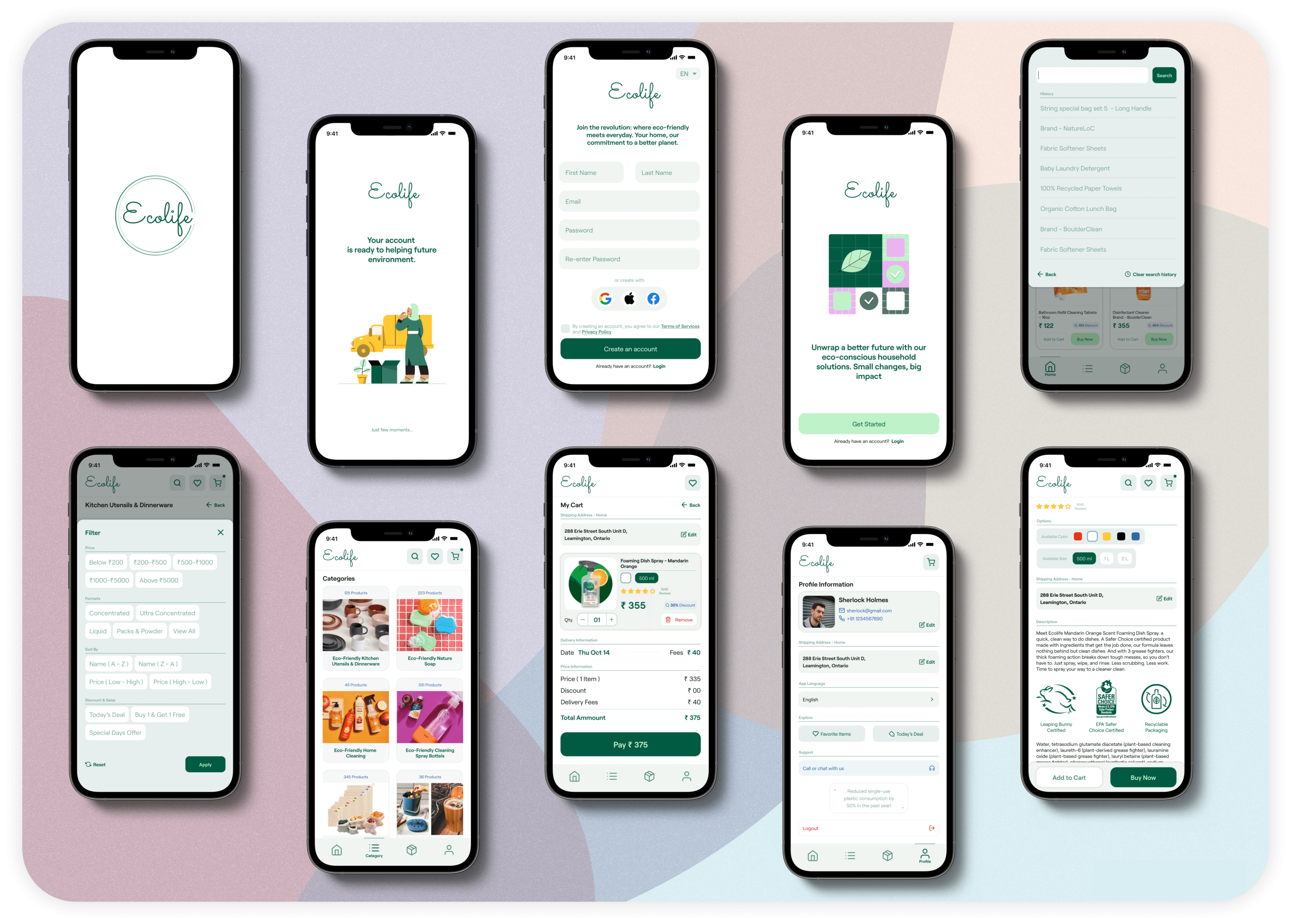 Ecolife Mobile UI