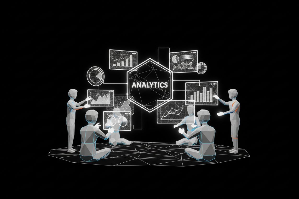 Team reviewing marketing dashboards