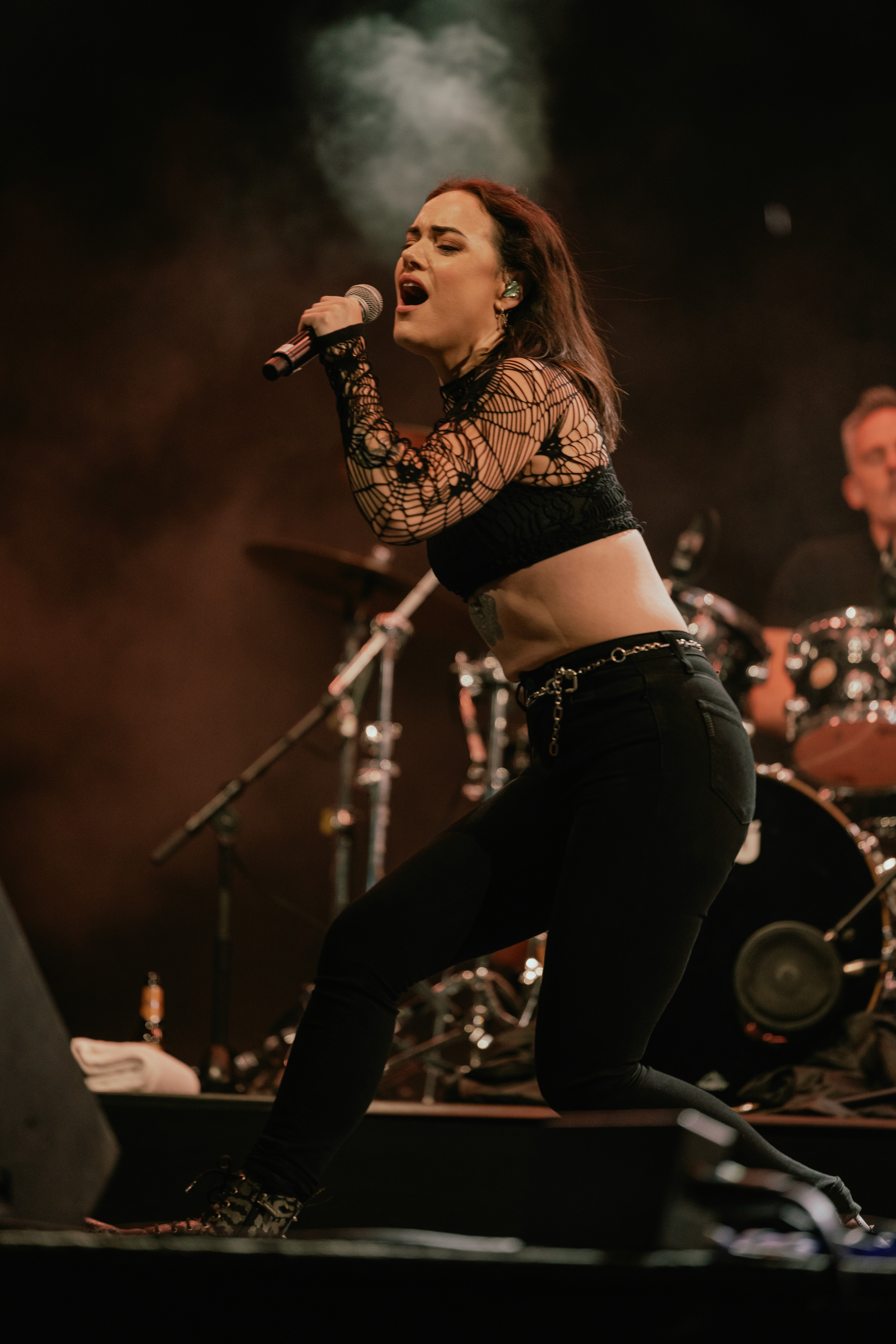 Elegant couple on cliff
