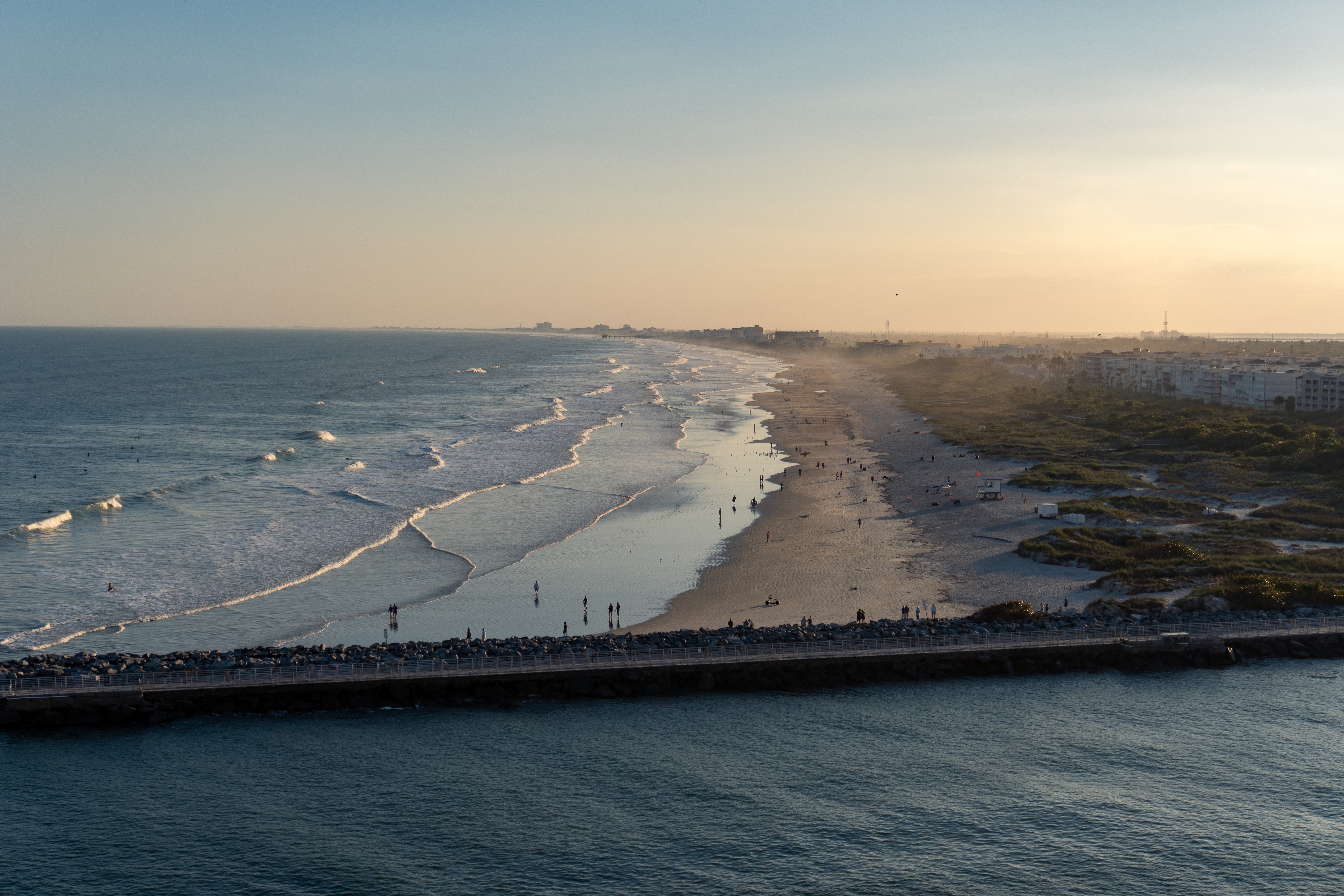Jetty Park Beach and Pier in Port Canaveral, Florida