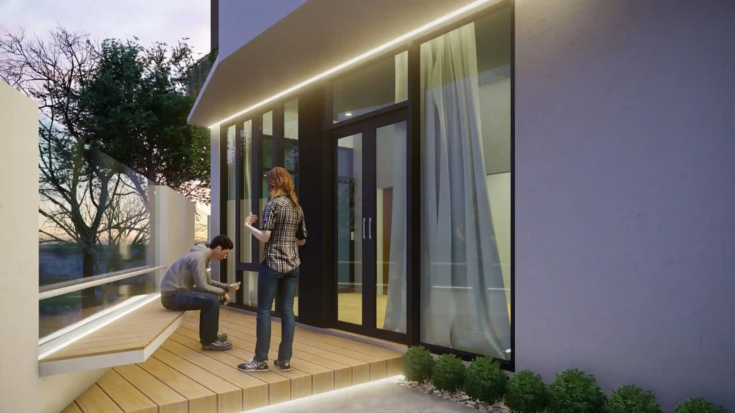 Curved House - Teras Depan