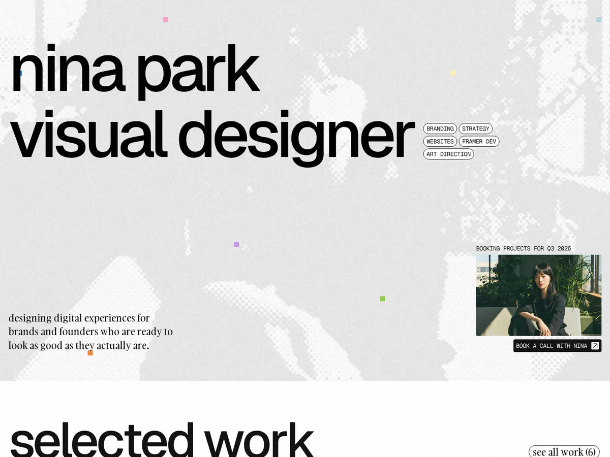 detail image 4 of the nina park framer website template